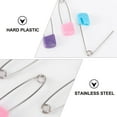 thumbnail image 3 of NIYANGLE 12Pcs Diaper Stainless Steel Safety Pins with Rustproof Material and Assorted Color Plastic Locks, 3 of 5