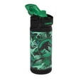 thumbnail image 2 of Zak Designs 14oz Jurassic Stainless Steel Lincoln Water Bottle with Carry Handle and Push Button Lid with Lock, 2 of 9