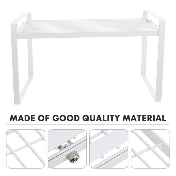 GOOHOCHY Function No Punching Rack Compact Storage Rack Office 33.2X21X18.2CM White