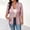 Pink, variant on Cxenplz Women's Blazer Jackets Casual Ruched 3/4 Sleeve Jacket Notch Lapel Button Open Front Casual Blazers with Pockets