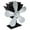 Silver-SL-clearacne, variant on OEFNTAC Heat-Powered Stove Fan 5 Blades Fireplace Wood Stove Top Thermal Electric No Battery Eco-Friendly Aluminum 180-210CFM Large Volume Room Circulation 165x115x195mm