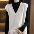 thumbnail image 4 of ShiShine Women's Winter Vest Sleeveless V-Neck Loose Casual All-Match Knitted Tunics Clothing Sweater, 4 of 8