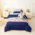 thumbnail image 4 of jejeloiu Rugby Football Helmet Twin Comforter Sets,Boys Ball Game Bedding Set For Sport Gamer Reversible 2pcs, 4 of 7