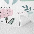 thumbnail image 5 of Erosebridal Dino Floral Quilt King,Green Dinosaur Rose Heart King Coverlet Set For Boys,3-Piece, 5 of 7
