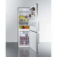 thumbnail image 4 of European counter depth bottom freezer refrigerator with stainless steel doors, platinum cabinet, factory installed icemaker, and digital controls for each section, 4 of 5