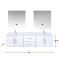 thumbnail image 7 of 72 In. X 22 Glossy White Bath Vanity With Marble Countertop, Faucet , 30" Led Mirrors - Stain And Scratch Resistance For A Long Time Double Vanity, Top, Faucet, Use, 7 of 7