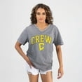 thumbnail image 4 of Women's Gameday Couture  Gray Columbus Crew Relaxed Iconic Edge Rhinestone V-Neck T-Shirt, 4 of 7
