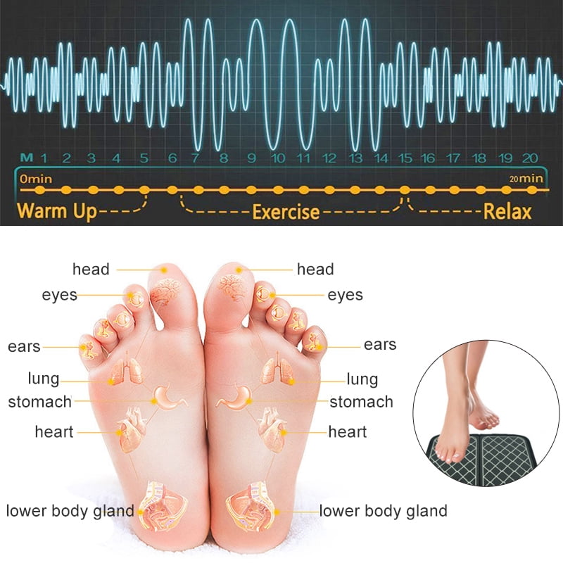 EMS Foot Massager, Portable Electric Foot Massage Mat, Adjustable 6 Vibration Modes 10 Frequency Feet Muscle Massage Machine for Blood Circulation Improve, Pain Relief - Walmart.com EMS Foot Massager, Portable Electric Foot Massage Mat, Adjustable 6 Vibration Modes 10 Frequency Feet Muscle Massage Machine for Blood Circulation Improve, Pain Relief - Walmart.com