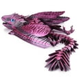 3D Printed Crystal Dragon 1Pcs, 3D Printed Flexible Articulated Dragon,Fidget Toys for Autism