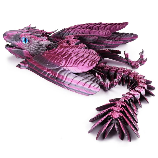 Xihbxyly Juguete de Dragón Impreso En 3D, Adorno de Cristal Articulado, Articulaciones Flexibles, Juguete Relajante de Escritorio, Regalo de Cumpleaños Único, Ideal para La Inquietud, Juego de 1 Piez