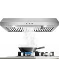 thumbnail image 5 of SNDOAS New 30 inch Kitchen Stainless Range Hood 3-Speed Under Cabinet Exhaust Vent with Filter 120V, 5 of 7