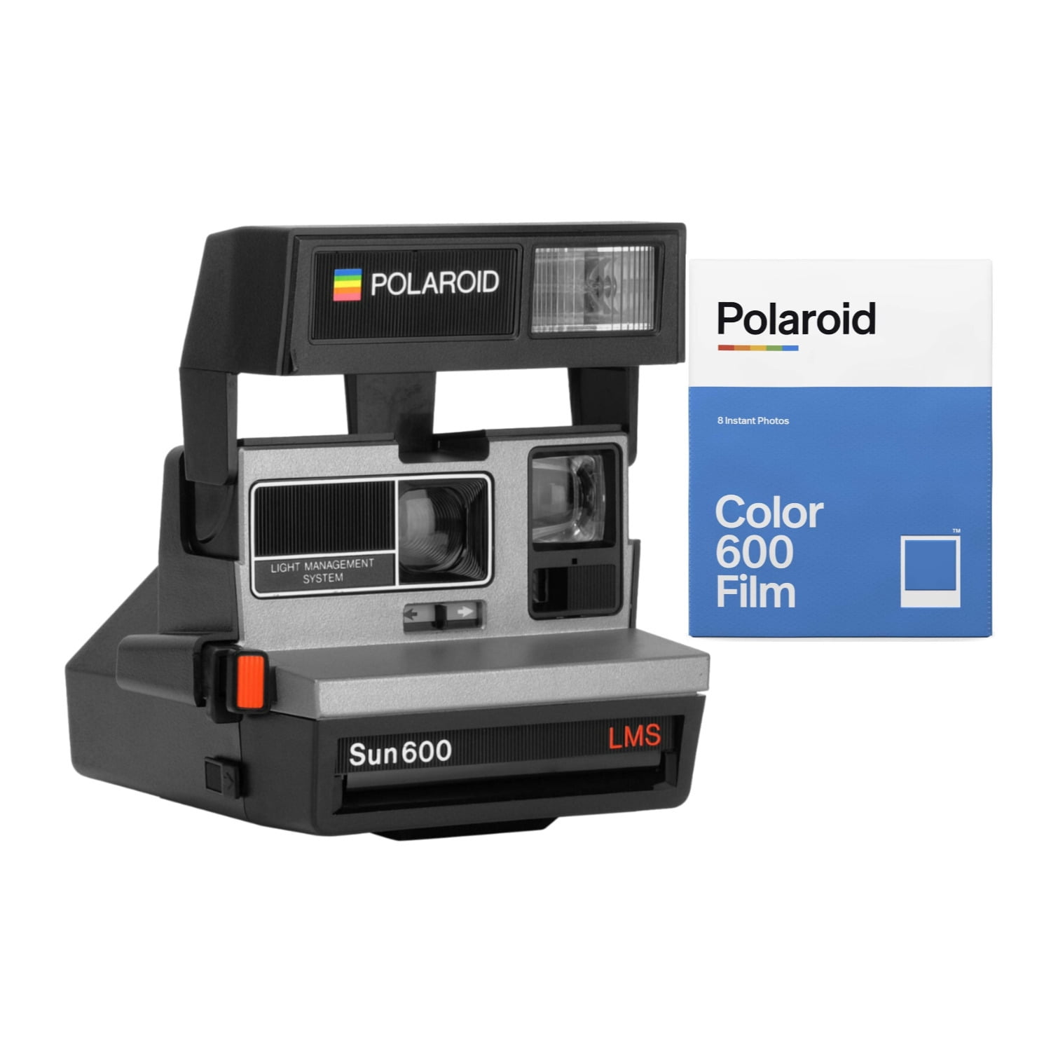 Instantly Use Polaroid 600 Sun600 LMS Silver Camera with Instant Film