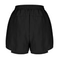 thumbnail image 5 of Mnuaqn Women Running Shorts Flowy Pleated Athletic Shorts Summer High Waisted Tennis Sporty Workout Gym Shorts (Black, L), 5 of 7