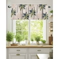 thumbnail image 4 of Green Tropical Coconut Tree Kitchen Valances for Windows Summer Beach Palm Tree Valance Curtains&nbsp; for Kitchen /Living Room/Bedroom/ Bathroom Decor, 54"x18 " ,Rod Pocket 1 Panel, Beige, 4 of 7