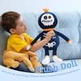 thumbnail image 6 of QLUEWX Halloween Skeleton Stuffed Animal Plush Toy, Cute Soft Skull Plush Doll Pillow, Spooky Cartoon Skeleton Plushie for Kids Boys Girls, Home Party Decor Halloween Gift, 9.84 Inch, 6 of 7