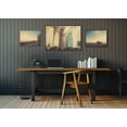 thumbnail image 6 of Kate and Laurel Sylvie House on Beach, Surfboards and Surfers Framed Canvas Wall Art Set by Saint and Sailor Studios, 3 Piece Set Gray, Coastal Beach Art for Wall, 6 of 6