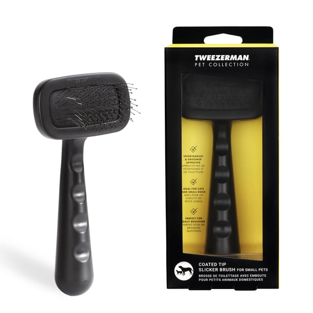 Slicker Brush Tweezerman para perros y gatos para mascotas pequeñas