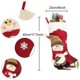 thumbnail image 4 of Medias navideñas, 18 "Medias grandes Juego de 3 Personajes navideños Papá Noel, Muñeco de nieve, Reno 3D Felpa Árbol de Navidad Decoraciones para el hogar y accesorios para fiestas Vhermosa DCF350, 4 of 7
