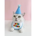 thumbnail image 3 of Bandana Azul para Mascotas - Mini Perro y Gato - Bufandas y Gorro de Fiesta - Disfraz de Cumpleaños para Mascotas - Accesorios, 3 of 5