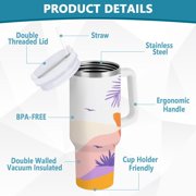 Desert Oasis Insulated Tumblers 40oz Double-Walled Stainless Steel Water Bottles Car Handle