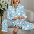 thumbnail image 6 of Daiia Cute Teeth for Women's Long-Sleeved Pajama Set – Soft & Comfortable Sleepwear Button-Up Pajamas Cozy Lounge Wear-X-Large, 6 of 7