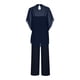 thumbnail image 4 of Chaqueta Conjunto de 2 piezas para mujer, parte superior suave de media manga y pantalones, trajes de noche de boda de corte holgado Ygjytge Azul Marino Xxxl para Mujer, 4 of 8