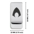 thumbnail image 2 of Stainless Steel Aquaman Classic Slim Money Clip Credit Card Holder, 2 of 2