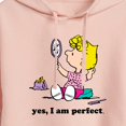thumbnail image 3 of Peanuts - Yes I Am Perfect Sally - Juniors Cropped Pullover Hoodie, 3 of 6