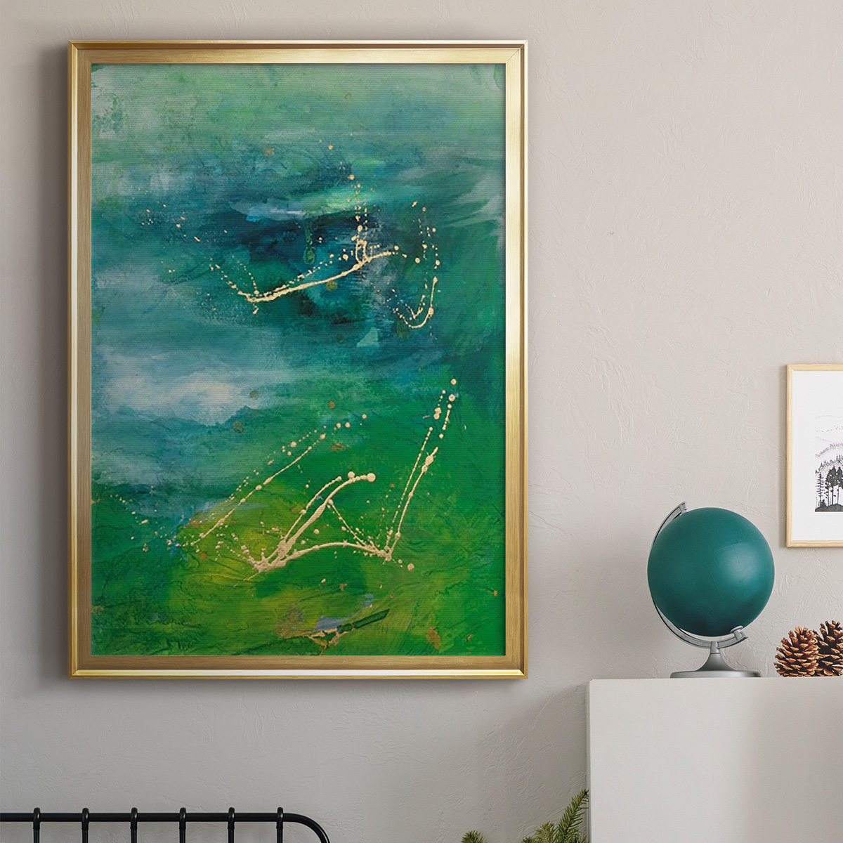 Peaceful Diptych I Premium Framed Print, in Gold, Black, or Silver - Ready to Hang