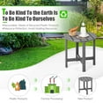 thumbnail image 6 of Costway 18'' Patio Round Adirondack Side Table Weather Resistant HDPE Garden Grey, 6 of 10