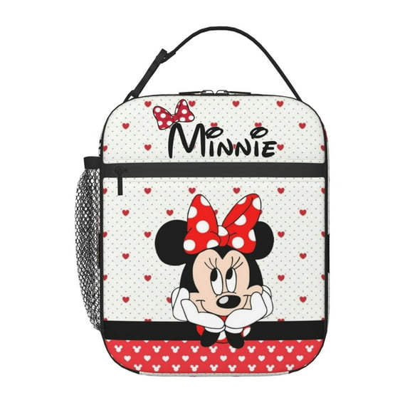 Minnie Mouses Lunch Bag Portable Insulated Lunch box with Handle For both men and women