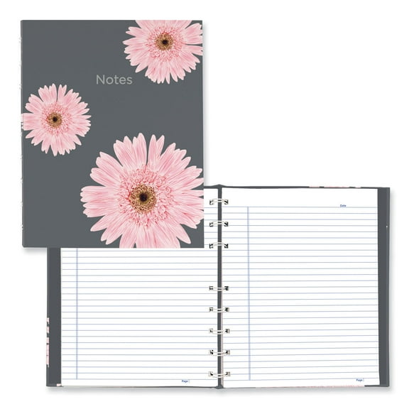 Blueline NotePro Notebook 1 Subject, Medium/College Rule, Pick Daisy Cover, 9.25 x 7.25, 75 Sheets