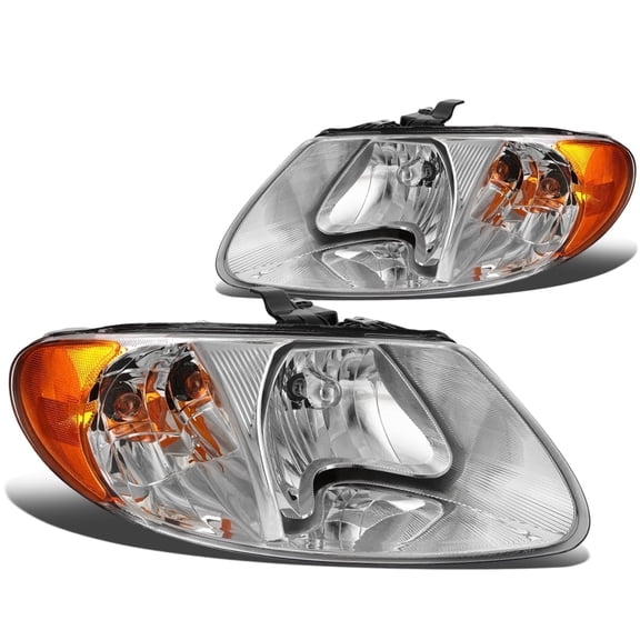 DNA Motoring For 01-07 Grand Caravan Town & Country Chrome Amber Corner Headlight Lamp Pair