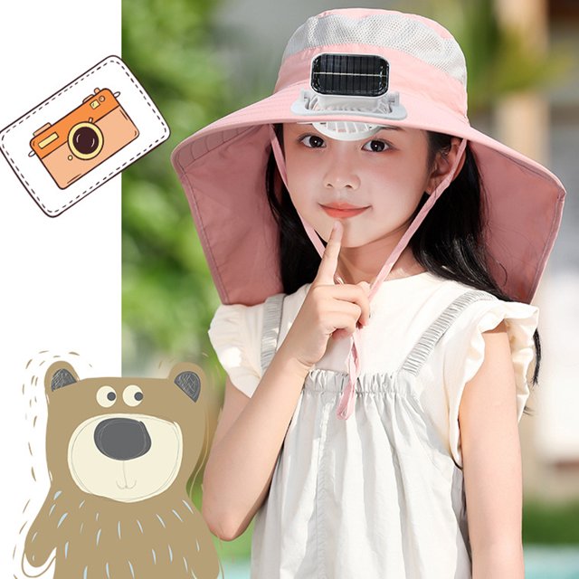 Langgg Solar Fan Cap Solution For Sun Protection And Cooling Comfort Waterproof Sunscreen Hat Men Summer black