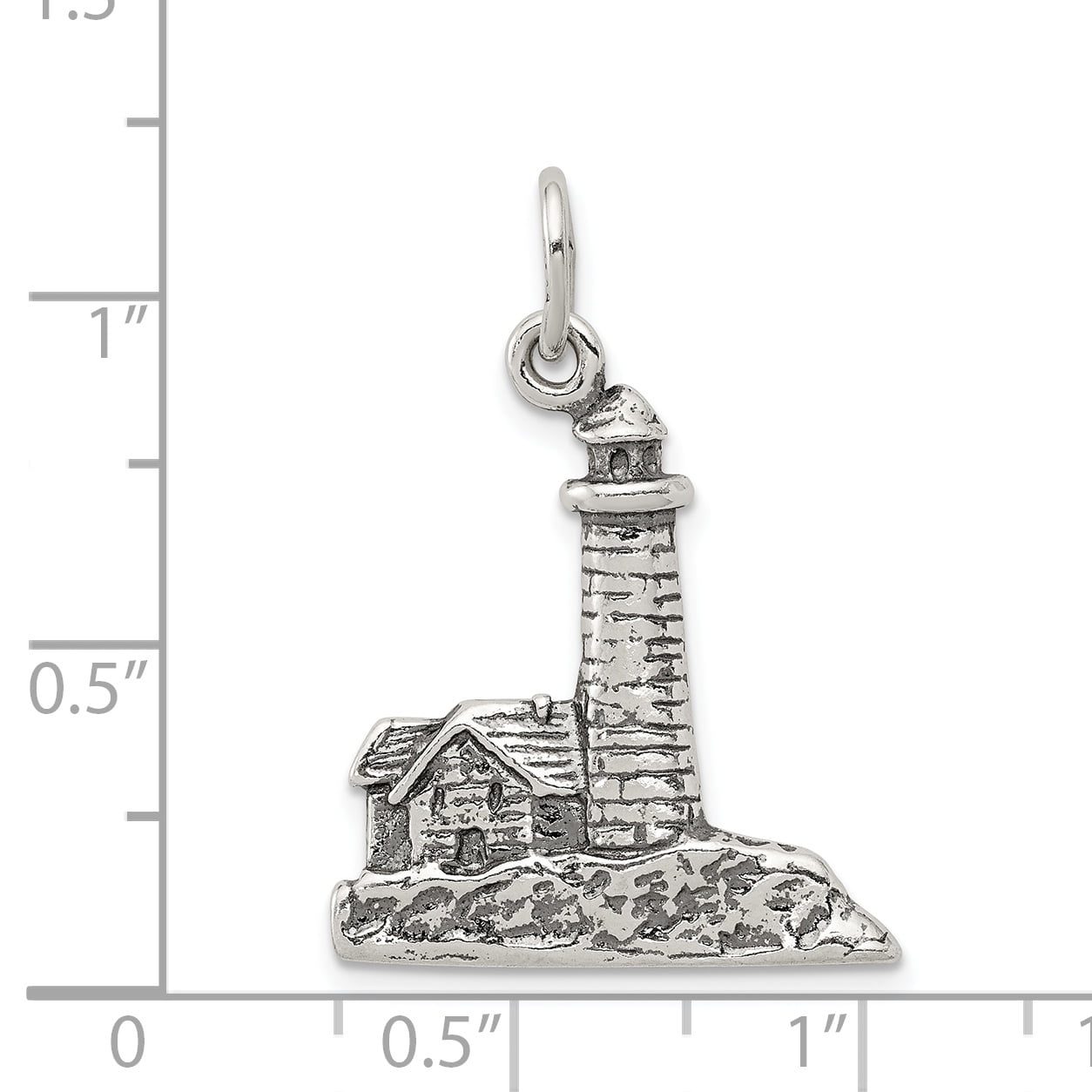 Best Designer Jewelry Sterling Silver Antiqued Lighthouse Charm