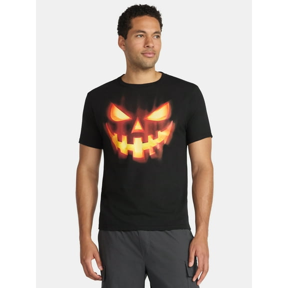 Halloween Men's Evil Pumpkin Graphic Tee from Way to Celebrate, Sizes XS-3XL