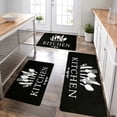 thumbnail image 6 of Orangide Kitchen Rug Set 3-PCS, Dark Absorbent Non-Slip Mats with Cutlery Print, Machine Washable, for Kitchen Floor, Living Room Carpet, Cooking Area, 6 of 7