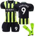 thumbnail image 1 of 2425 New Manchester City Away Fluorescent Green Quick-Drying Football Sportswear #9 HAALAND Copy Player Name Jersey, 1 of 2