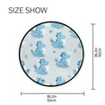 thumbnail image 5 of 36.2 Inch Round Floor Mat Cartoon Blue Dinosaurs Carpet Decor Rug for Living Room Bedroom, 5 of 6