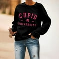 thumbnail image 4 of Brilliant Valentines Day Gifts for Her Women's Christmas Printed Round Neck Long Sleeves Top Loose Fitting Sweater New(Black,S), 4 of 6