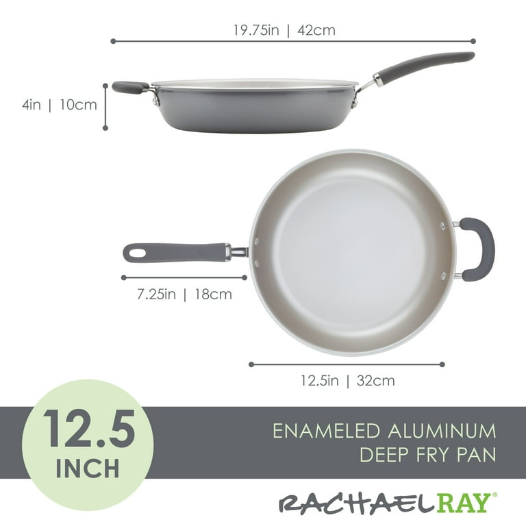 Rachael Ray Create Delicious Nonstick Deep Frying Pan - Gray/Light