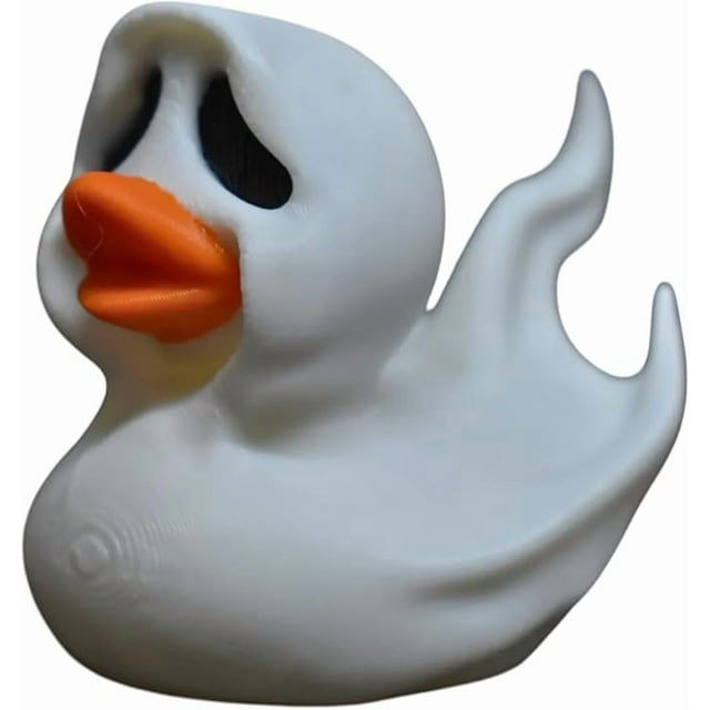 Spooky Ghost Duck Figurine – Ducks Halloween Decoration for Cruise Ship Hiding Adventure Collectible Figurine Gothic Decor(White Ghost Duck)