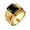 Gold, variant on Mens Gold/Silver/Black Plated Rings with Square Blue/Black Gemstone Stone Black Onyx Signet Rings for Men Wide Band Anniversary Fathers Day Gifts for Dad Husband