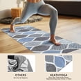 thumbnail image 4 of Blue Geometric Quatrefoil Pattern Hot Yoga Mat Towel Non Slip for Hot Yoga - Quick-Drying Yoga Mat Cover with 4 Corner Pockets with Travel Bag - Hot Yoga Towel Non Slip 70"x26", 4 of 6