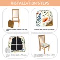thumbnail image 4 of Pioneer Flower Seat Covers for Dining Room Chairs Set Of 4,Stretch Printed Washable Chair Seat Cover with Elastic Ties and Button,Removable Waterproof Couch Cushion Covers, 4 of 6