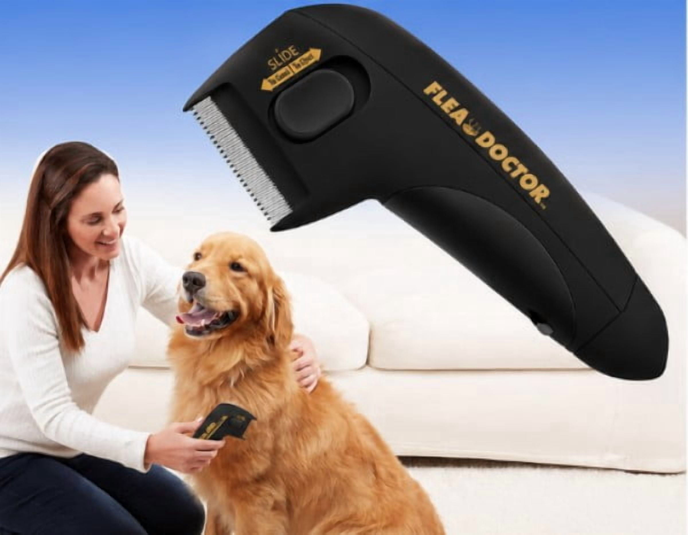 Flea Doctor Deluxe Electronic Flea Comb for Dogs & Cats - As Seen on TV