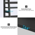 thumbnail image 3 of TribeSigns 5-Tier Bookshelf Modern Bookcase, 5 Shelf Ladder Shelf Black, 3 of 7