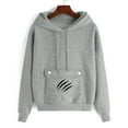 thumbnail image 7 of Yteetum Hoodies for Women Oversized Drawstring Front Carry Pet Pouch Pullover Hooded Sweatshirts Womens Pet Graphic Print Loose Pet Big Pockets Long Sleeve Hooded Sweatshirt Fall Clothes Clothes, 7 of 7