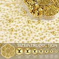 thumbnail image 2 of Monebena 6480 Pcs Flat Back Pearl 7 Sizes Half Pearl Bead Gold Flatback Pearl Beads Half Round Pearls for Crafts Embellishment Shoes Clothes Bags DIY Making M01, 2 of 14