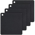 thumbnail image 3 of 4Pack Silicone Trivet Mats, Pot Pads Set,Soft Pot Holders Table Mats for Kitchen Counter, Tables, Hot Dishes, Hot Pats, Pans Tool(2 Squared+2 Round), 3 of 5
